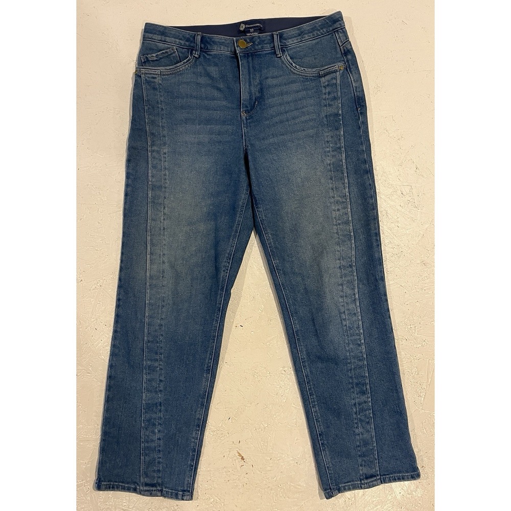 Democracy Womens 10 Blue Denim "Ab"solution Straight Leg Jeans Pants